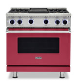 VIKING VGR73624GVALP 36" Sealed Burner Gas Range - VGR7362 Viking 7 Series Red