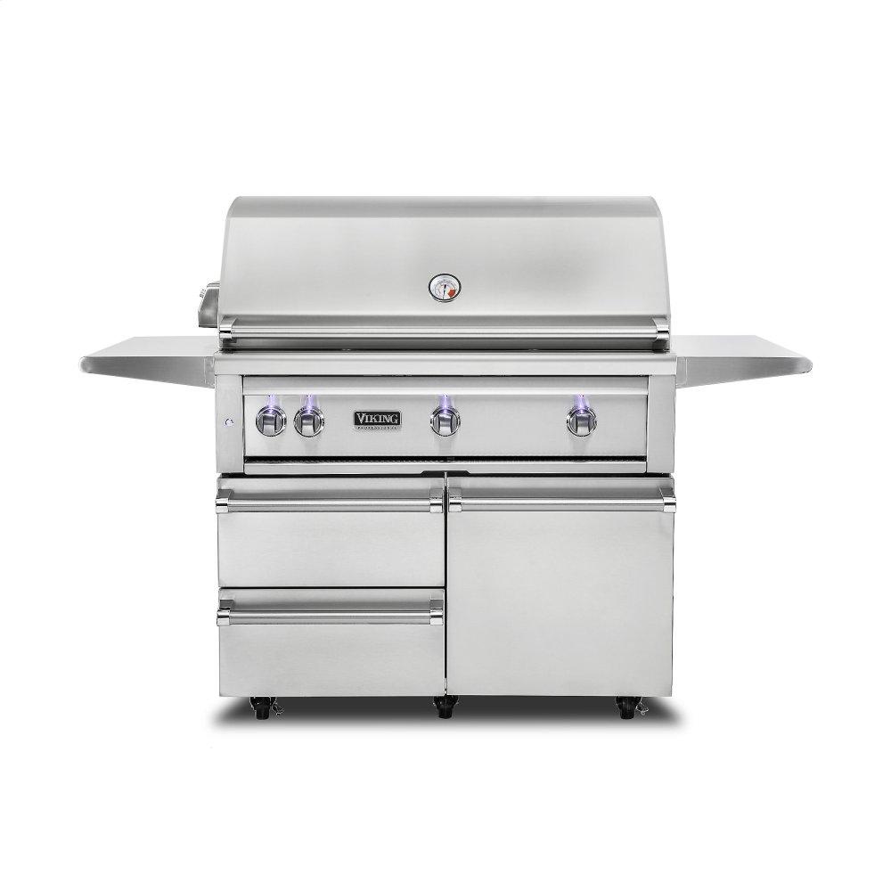 VIKING VQGFS5421LSS 42"W. Freestanding Grill with ProSear Burner and Rotisserie - VQGFS5421 in Stainless Steel