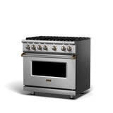 VIKING VGR5364GNALP 36" Gas Range - VGR536 Viking 5 Series Gray