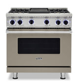 VIKING VGR73624GNALP 36" Sealed Burner Gas Range - VGR7362 Viking 7 Series Gray