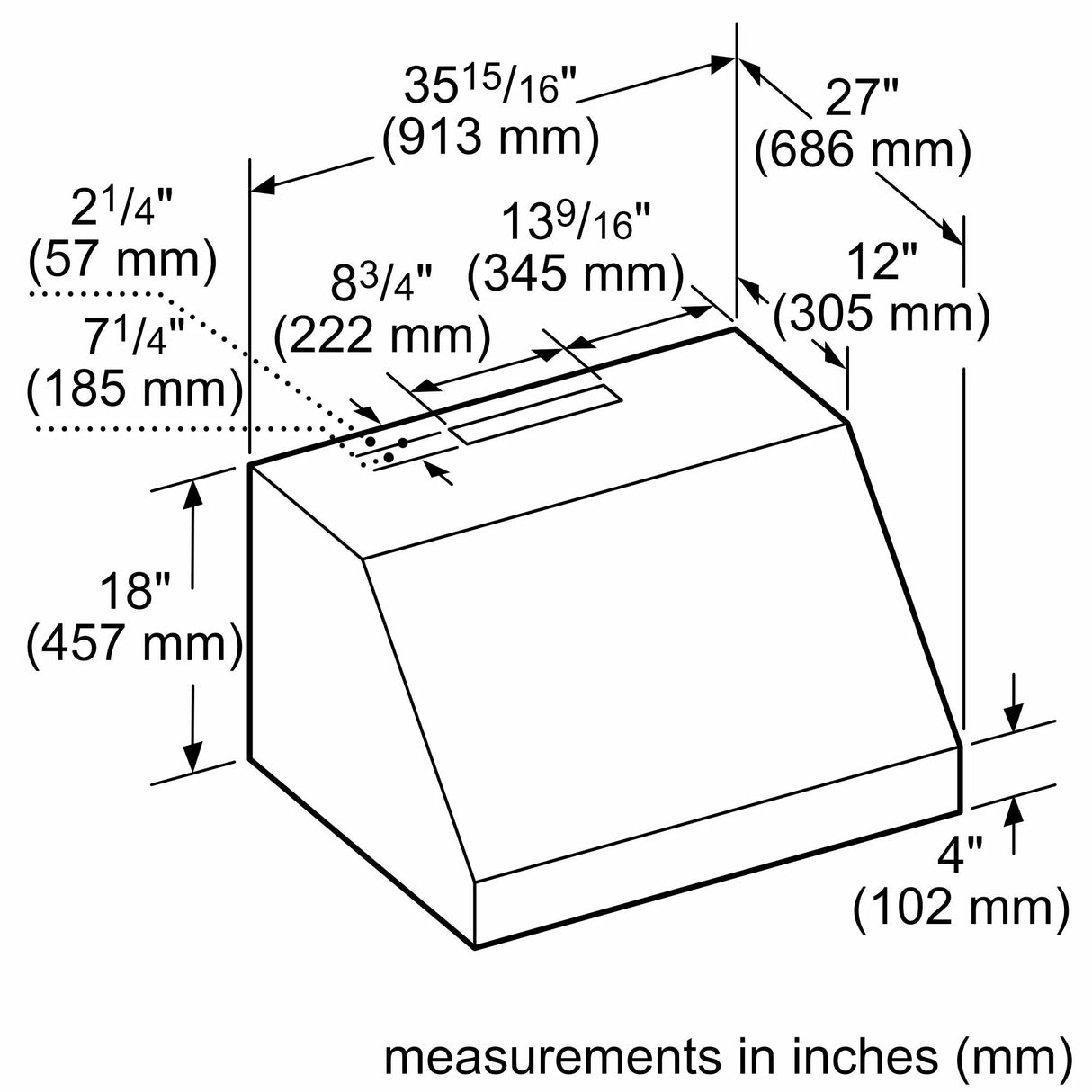 THERMADOR PH36GWS Professional Wall Hood 36'' in Stainless Steel