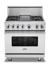 VIKING VDR73624GSS 36" Dual Fuel Range - VDR7362 Viking 7 Series in Stainless Steel