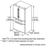 THERMADOR T36FL821NS Freedom® Freestanding French Door Bottom Mount Refrigerator 36'' Professional in Stainless Steel