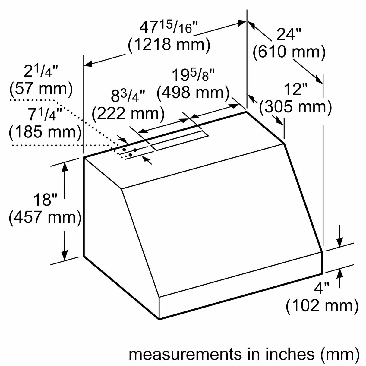 THERMADOR PH48HWS Professional Wall Hood 48'' in Stainless Steel