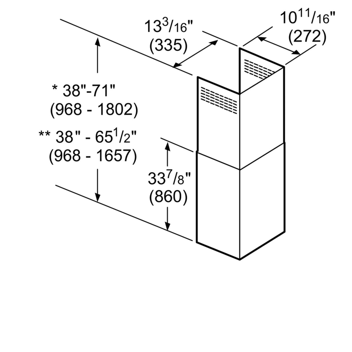 THERMADOR CHXTHMCB CHXTHMCB Chimney extension
