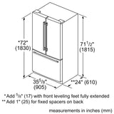 THERMADOR T36FT810NS Freedom® Freestanding French Door Bottom Mount Refrigerator 36'' Masterpiece® in Stainless Steel