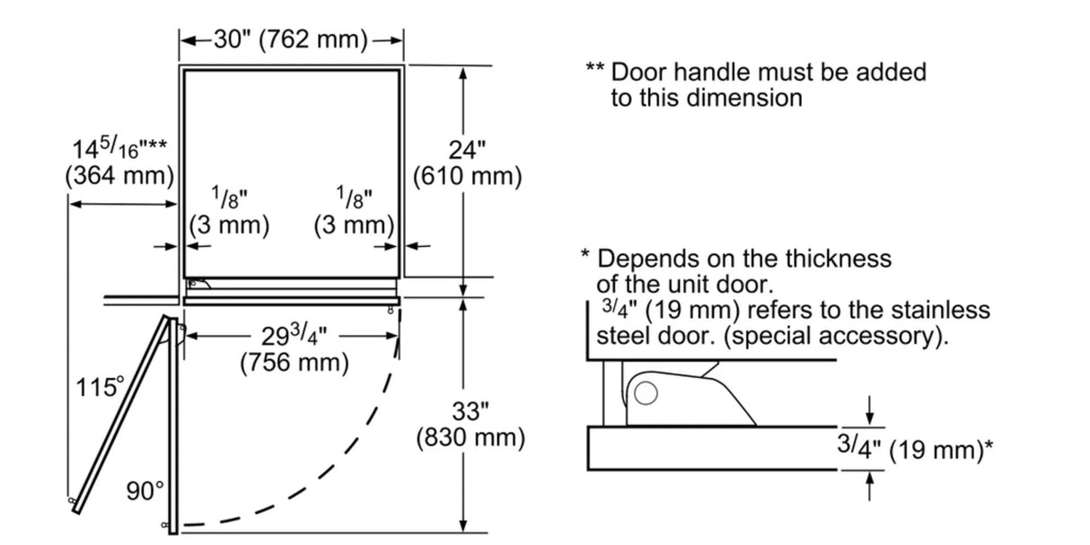 THERMADOR T30IF905SP Freedom® Built-in Freezer Column 30'' Panel Ready Custom Panel Ready