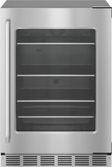 THERMADOR T24UR915RS Freedom® Under Counter Refrigerator with Glass Door 24'' Masterpiece® in Stainless Steel, Right Hinge in Stainless Steel
