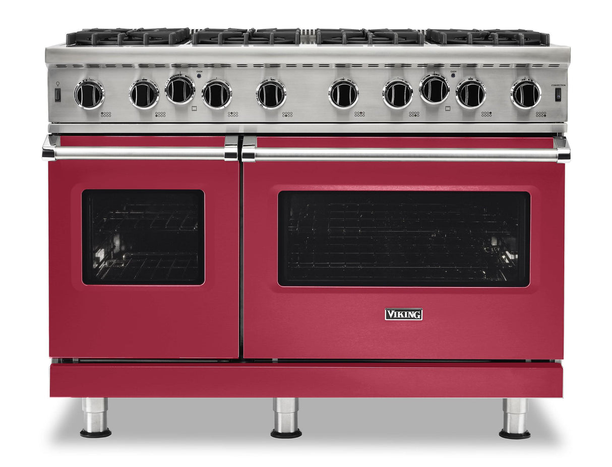 VIKING VGIC54828BVALP 48" Open Burner Gas Range - VGIC5482 Viking 5 Series Red