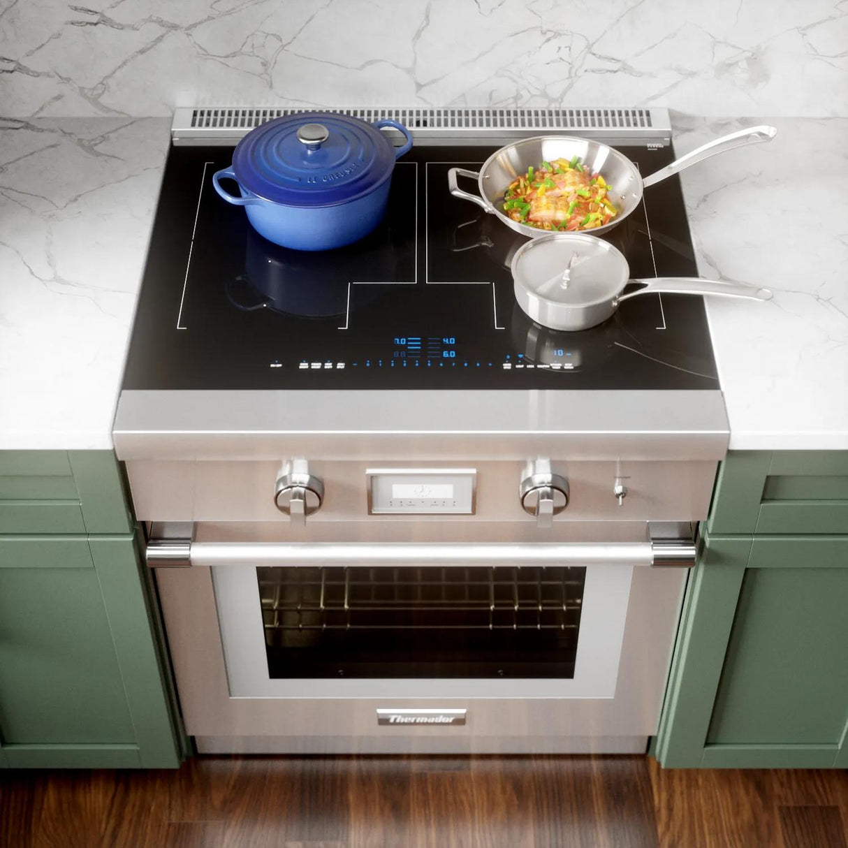 THERMADOR PRI30LBHU Liberty® Induction Professional Range 30'' Pro Harmony® Standard Depth in Stainless Steel
