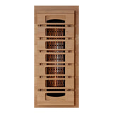 Golden Designs Full Spectrum PureTech™ Near Zero EMF (Under 3MG) FAR Indoor Infrared Sauna with Himalayan Salt Bar in Canadian Hemlock (2-Person Capacity)