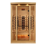 Golden Designs Full Spectrum PureTech™ Near Zero EMF Indoor Infrared Sauna with Himalayan Salt Bar in Canadian Hemlock (2-Person Capacity)