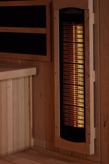 Golden Designs Full Spectrum PureTech™ Near Zero EMF Indoor Infrared Sauna with Himalayan Salt Bar in Canadian Hemlock (4-Person Capacity)