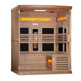 Golden Designs Full Spectrum PureTech™ Near Zero EMF Indoor Infrared Sauna with 3 Himalayan Salt Bars in Canadian Hemlock (3-Person Capacity)