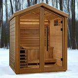 Golden Designs Savonlinna Outdoor Barn Style Traditional Sauna with Canadian Red Cedar Interior (3-Person Capacity)