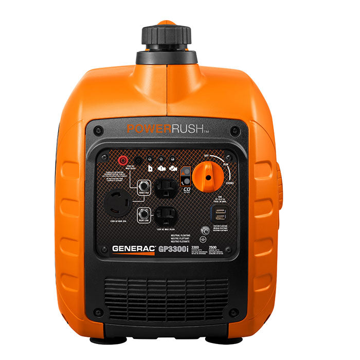 Generac Portable Inverter Generator, 3300i | With COsense 49ST/CSA