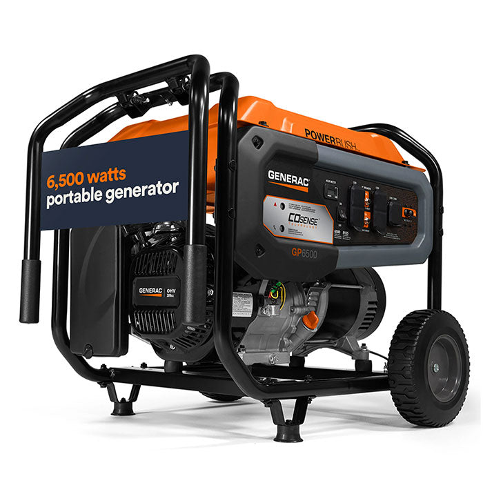 Generac Portable Generator, 6500 | With COsense | 49ST