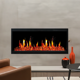 2025 New Litedeer Homes Latitude 45-inch Smart Electric Fireplace with 1-inch Trim Reflective Amber Glass - ZEF45XA