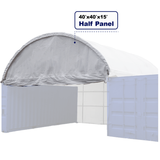Half Panel with Frame for Container Shelter 40'x40'x15' , 22oz PVC