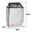Harvia KIP60W 6KW UL Certified Electric Sauna Heater With Xenio CX170 Digital WIFI Control & Sauna Stones (SAK34791)