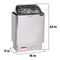 Harvia KIP60W 6KW UL Certified Electric Sauna Heater With Xenio CX170 Digital WIFI Control & Sauna Stones (SAK34791)