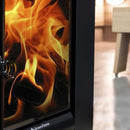 Harvia Greenflame ES 22 Linear Black Wood Sauna Stove With Sauna Stones, 15.7KW [WKLI22GESM] (SAK31692)