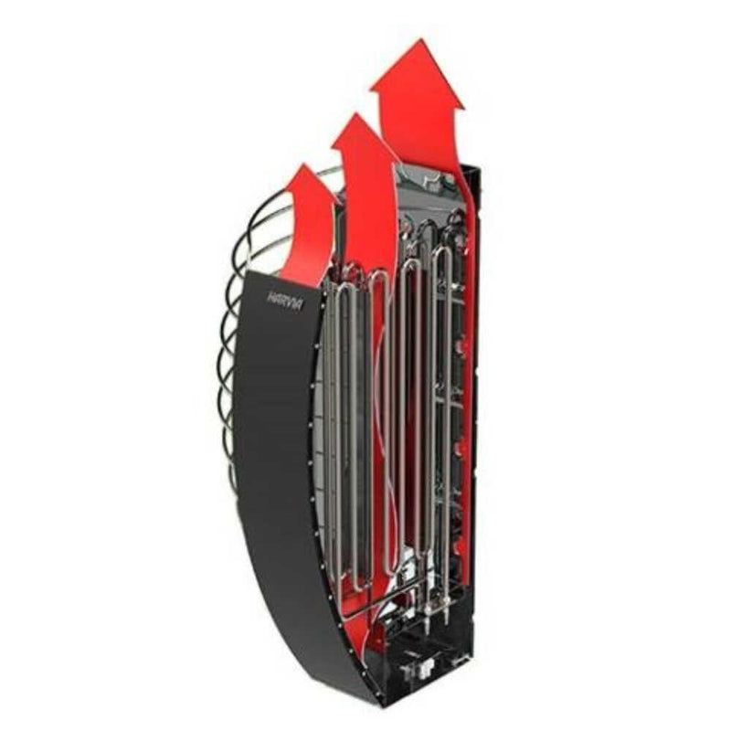 Harvia Spirit Wall Mount Black Electric Sauna Heater With Digital Control & Sauna Stones [SP60/80E] (SAK27496)