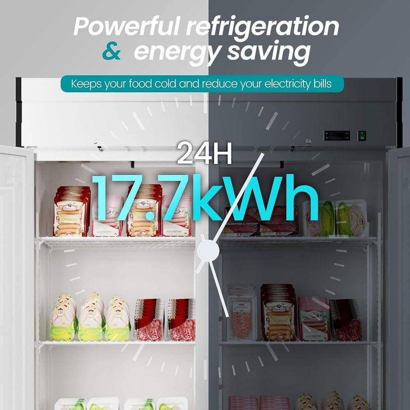 Heavy Duty 54" 2-Door Stainless Steel Commercial Freezer With OmniSmart Temperature Control (SAK91765)