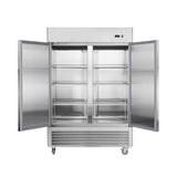 Heavy-Duty 54" Stainless Steel 2-Door Reach-In Upright Commercial Freezer (SAK66598)