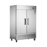 Heavy-Duty 54" Stainless Steel 2-Door Reach-In Upright Commercial Freezer (SAK66598)