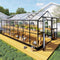 [08x16FT] Heavy Duty Outdoor Walk-In Polycarbonate Patio Greenhouse With Double Swing Doors, 6MM (SAK26153)