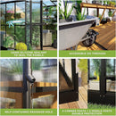 [08x16FT] Heavy Duty Outdoor Walk-In Polycarbonate Patio Greenhouse With Double Swing Doors, 6MM (SAK26153)