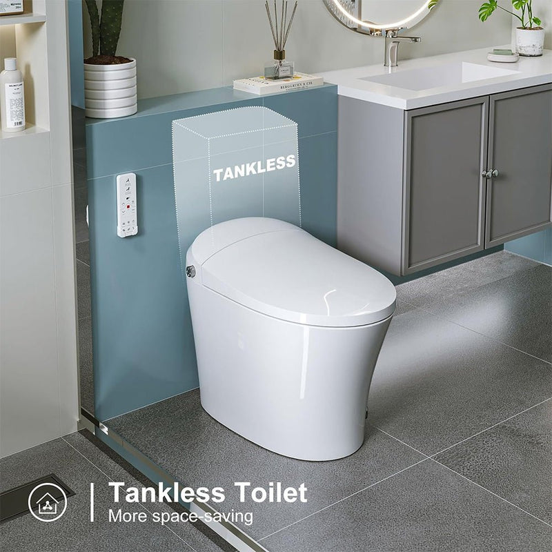 HRW Premium Smart Heated Tankless Bidet Toilet With Dual Flush System (SAK42513)