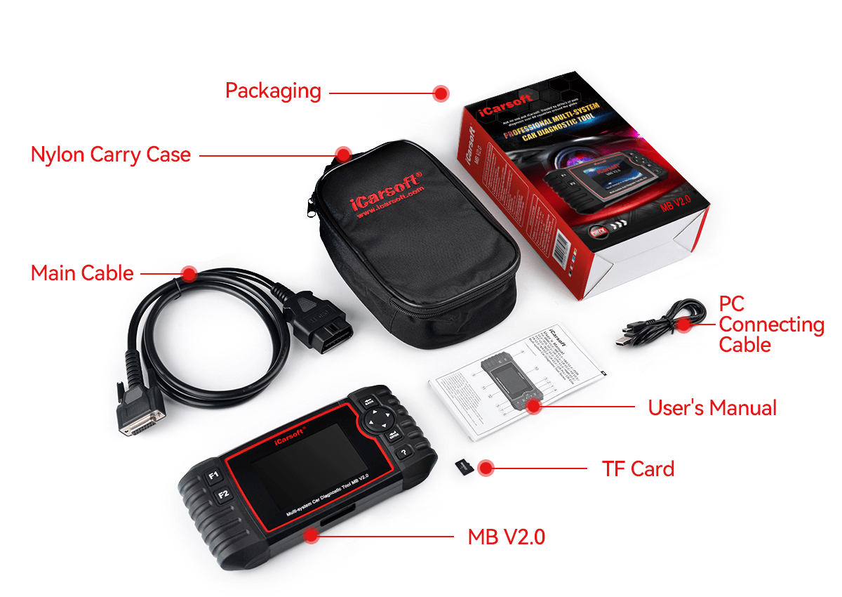iCarsoft MB V2.0 Car Diagnostic Tool For Mercedes-Benz/Sprinter/Smart