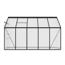 [04x10FT] IKY Premium Anthracite Aluminum Walk-In Greenhouse With Galvanized Base Frame (95247513)