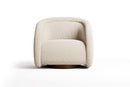 Valencia Violet Fabric Swivel Accent Chair, Beige Color