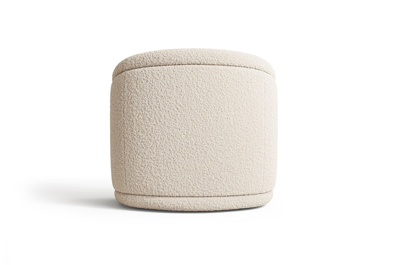 Valencia Violet Fabric Swivel Accent Chair, Beige Color