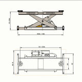 Katool KT-RJ70 Rolling Jack 7000 lbs. Lifting Capacity (Fits KT-4H110, KT-4H950, and KT-4H850)