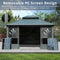 [12x14FT] Large Heavy Duty All-Season Steel Top Aluminum Double Roof Backyard Gazebo (SAK97284)