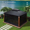 [12x14FT] Large Heavy Duty Outdoor Aluminum Patio Hard Double Steel Top Backyard Sun Room Gazebo (94625371)