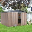 [08X10FT] Large Heavy Duty Outdoor Metal Garden Tools Storage Utility Shed W/ Lockable Door (SAK72751)