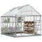 [10x12FT] Large Heavy Duty Outdoor Walk-In Polycarbonate Aluminum Frame Greenhouse With Adjustable Vents & Sliding Doors (SAK93648)