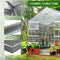 [10x12FT] Large Heavy Duty Outdoor Walk-In Polycarbonate Aluminum Frame Greenhouse With Adjustable Vents & Sliding Doors (SAK93648)