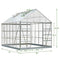[10x12FT] Large Heavy Duty Outdoor Walk-In Polycarbonate Aluminum Frame Greenhouse With Adjustable Vents & Sliding Doors (SAK93648)