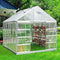 [10x12FT] Large Heavy Duty Outdoor Walk-In Polycarbonate Aluminum Frame Greenhouse With Adjustable Vents & Sliding Doors (SAK93648)