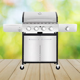 Large Outdoor BBQ Stainless Steel Propane Gas Grill With 4 Burners, 42K BTU (93564712)