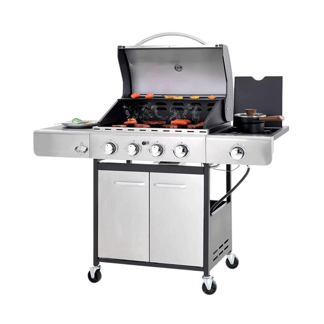 Large Outdoor BBQ Stainless Steel Propane Gas Grill With 4 Burners, 42K BTU (93564712)