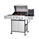 Large Outdoor BBQ Stainless Steel Propane Gas Grill With 4 Burners, 42K BTU (93564712)