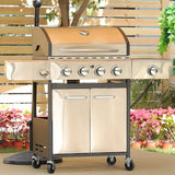 Large Outdoor BBQ Stainless Steel Propane Gas Grill With 4 Burners, 42K BTU (93564712)