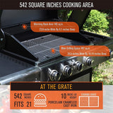 Large Outdoor BBQ Stainless Steel Propane Gas Grill With 4 Burners, 42K BTU (93564712)